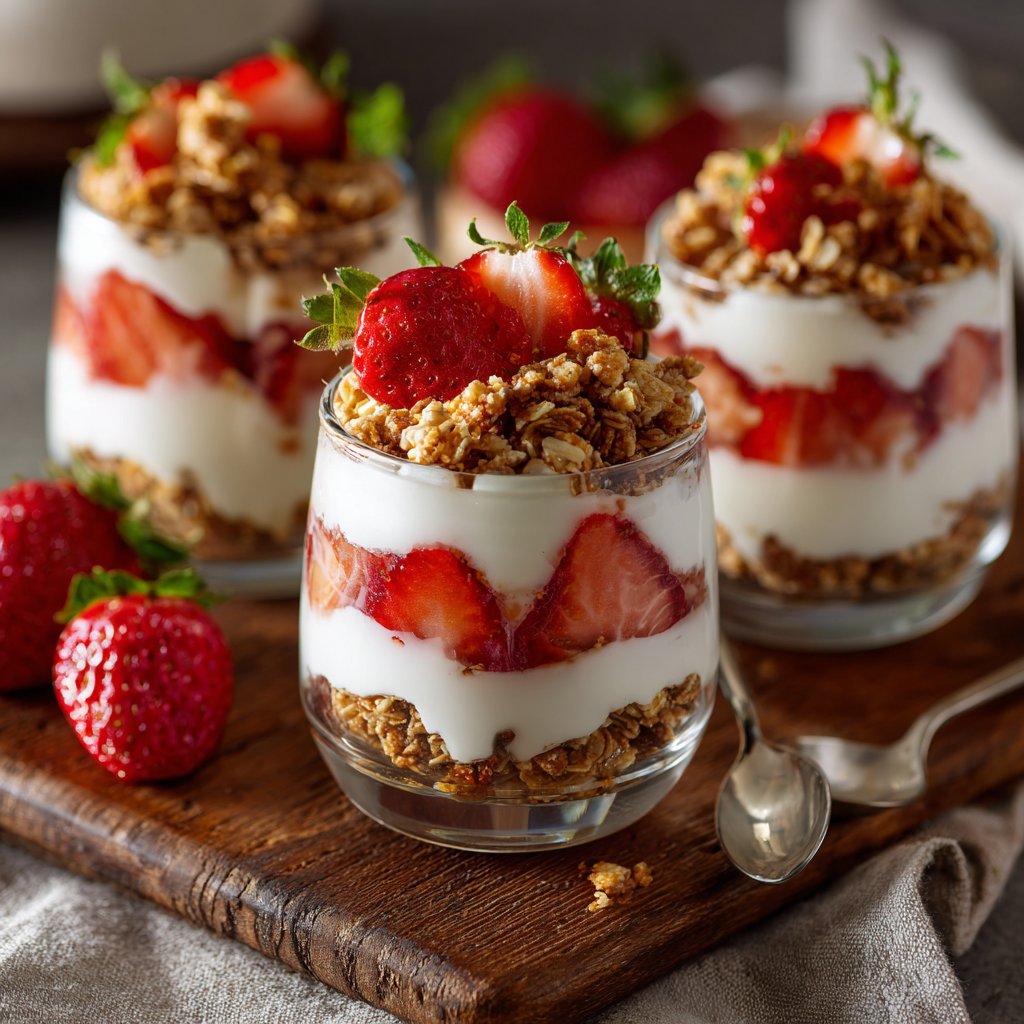 Strawberry Shortcake Yogurt Cups