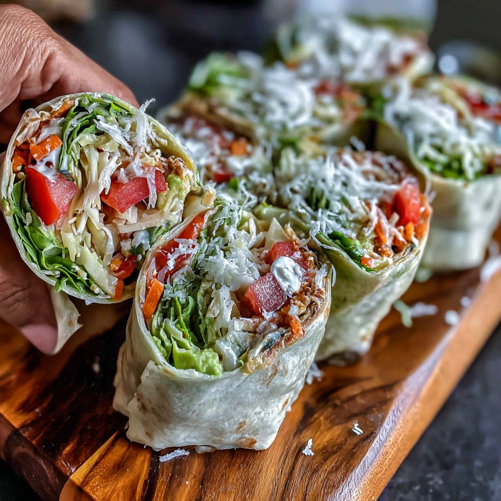 Rainbow Veggie Wraps for Lunch