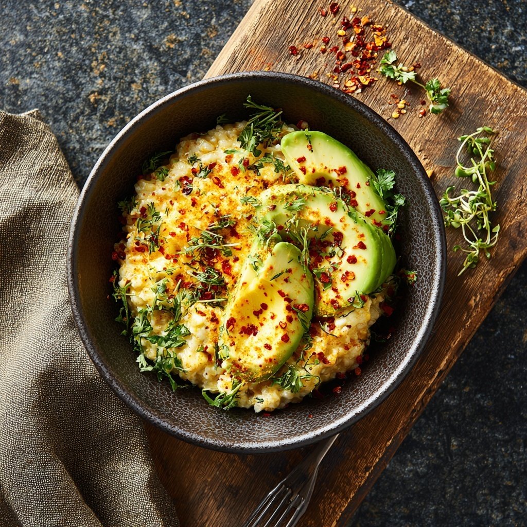 Savory Oatmeal with Avocado