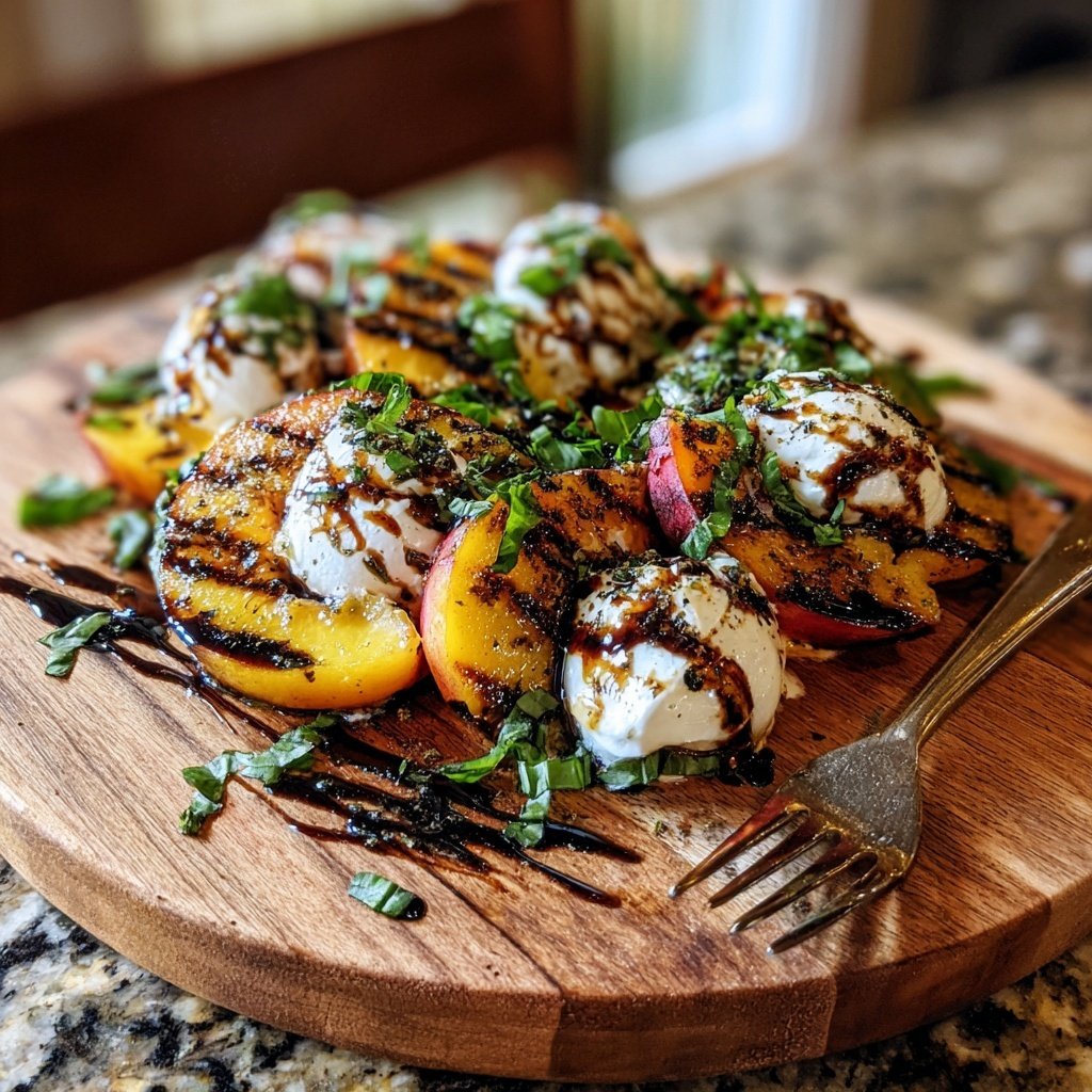 Grilled Peach and Burrata Salad
