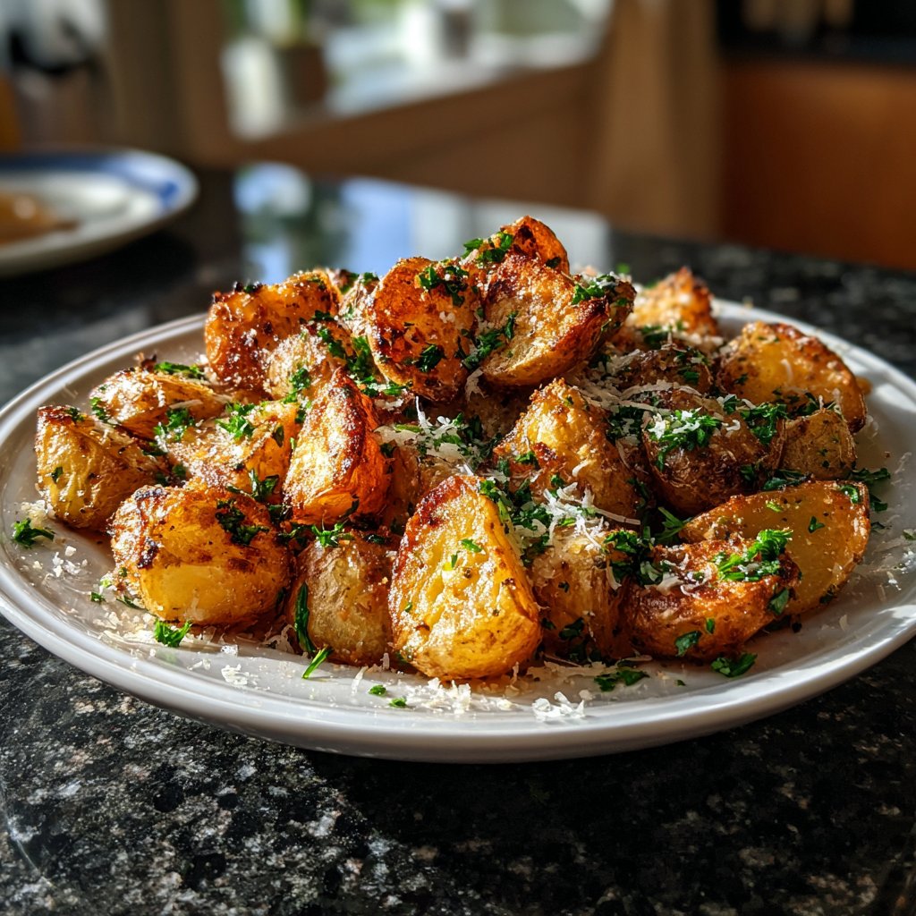 Garlic Parmesan Airfried Potatoes